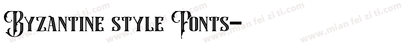 Byzantine style Fonts字体转换